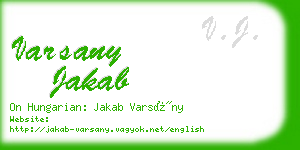 varsany jakab business card